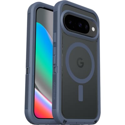OtterBox Defender Pro XT Hoesje Geschikt voor Google Pixel 10/10 Pro - Back Cover PixelSnap - Compatibel met MagSafe & Qi2 - Beschermhoes Transparant Blauw