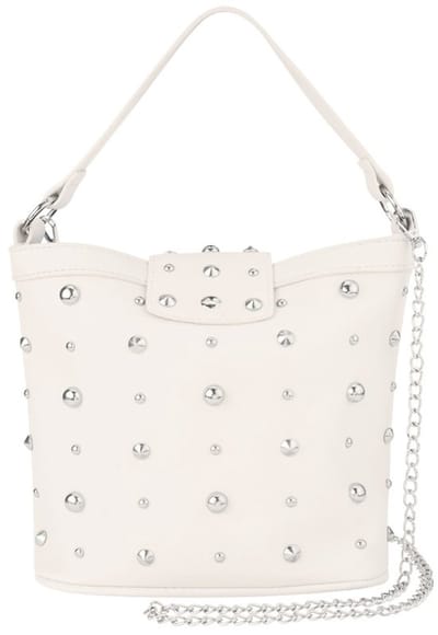 Crossbody tas - Wit - Studs - PU-leer- Punk