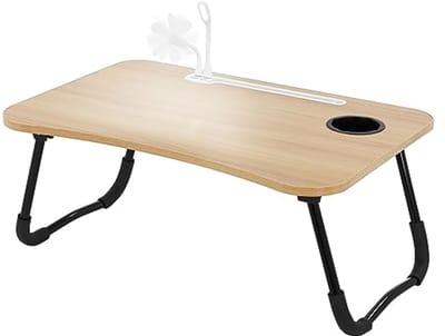 Inklapbare Laptoptafel met USB-poorten en Accessoires voor Bed en Sofa