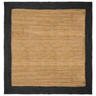 vidaXL - Gebied - Tapijt - Donkergrijs - 200 - x - 200 - cm - Jute