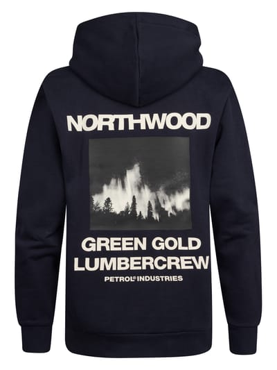 Petrol Industries - Jongens Backprint Hoodie Rainier - Blauw - Maat 104