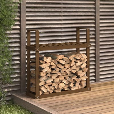 vidaXL - Haardhoutrek - 110x35x108,5 - cm - massief - grenenhout - honingbruin