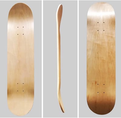 2 Stuks Blanco Skateboard Decks 7 Laags Esdoorn Concave Deck voor DIY en Beginners