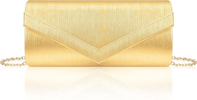 Elegante Metallic Shiny PU Leren Clutch voor Vrouwen met Afneembare Ketting, Perfect voor Avondjes Uit, Feestjes en Cocktail Events, 22×10.5