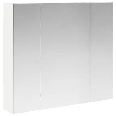 vidaXL - Badkamerspiegelkast - Wit - 80 - x - 14.5 - x - 70 - cm - Bewerkt - hout