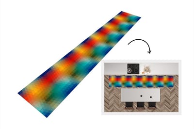 Keukenloper - Loper keuken - Design - Retro - Patronen - Pixel - 300x50 cm - Keukenloper vinyl