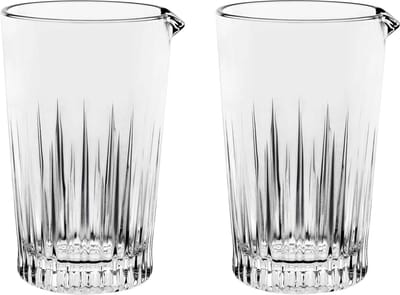 2x Luxe glazen water karaffen van 550 ml Optima- Sapkannen/waterkannen/schenkkannen
