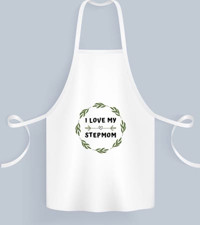 Akyol - i love my stepmom Keukenschort - Mama - liefste stiefmoeder - moeder cadeautjes - moederdag - verjaardag - geschenk - kado - 82 bij 71 cm