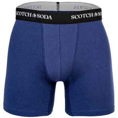 Scotch & Soda 3pk Mens Cotton Stretch Boxer Brief Navy/grey Size: S | Underpants Outlet | Heren | Zwart