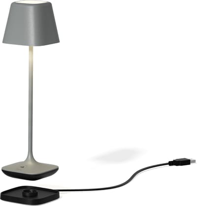 Leonardo tafellamp Capri | Grijs | Oplaadbaar | RGB - dimbaar - voor binnen en buiten - acculamp