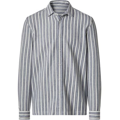 ESMARA MEN Heren overhemd (Wit/blauw, S (37/38))