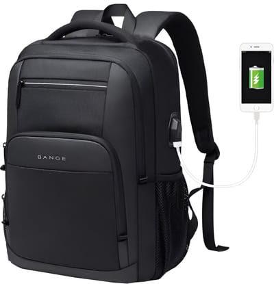 CarryQuest® - Waterdichte Zakelijke Rugzak - 20-35L - Luchtkussenriem - Laptopvak 15.6" - Laptop Rugzak - Zwart