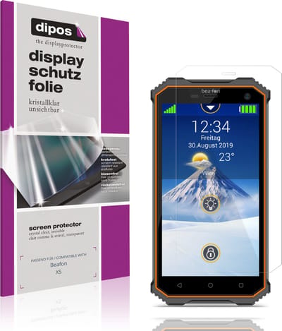 dipos – 4x Beschermfolie geschikt voor Beafon X5 | Krasbestendige & heldere Screenprotector Ultra-Thin