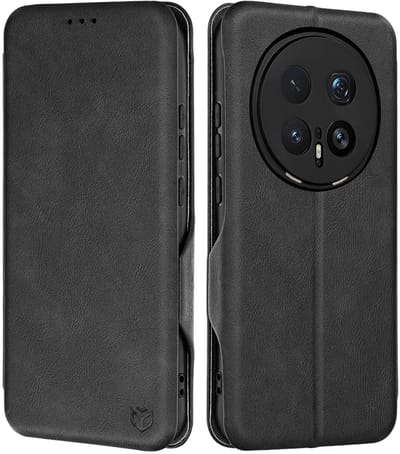 Hoesje geschikt voor HONOR Magic8 Pro - Techsuit Safe+ Book Wallet Case - Zwart