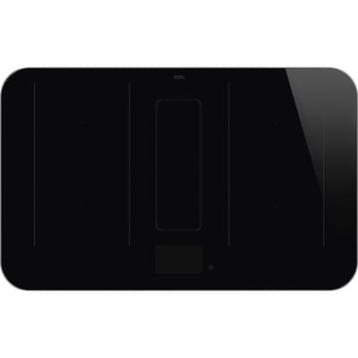 SMEG Induction hob with integrated hood Kookplaat, Isola, Inductie met geïntegreerde afzuiging, 83 cm, Black with matt black frame, Inbouw: Tussenbouw
