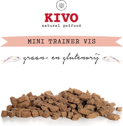 Kivo Petfood Hondensnack Mini Trainer Vis 2 zakken x 200 gram - Graanvrij en Glutenvrij