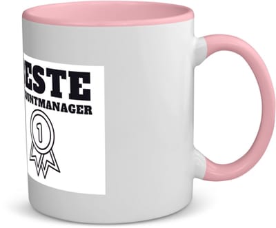 Akyol - beste accountmanager koffiemok - theemok - roze - Beste accountmanager - collega - welkom - afscheid - 350 ML inhoud