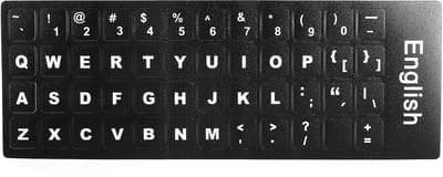 Store_7 - Universele Toetsenbord Stickers - PVC Stickers - Zwart - Waterdicht en stofdicht - Geschikt voor PC en Laptop