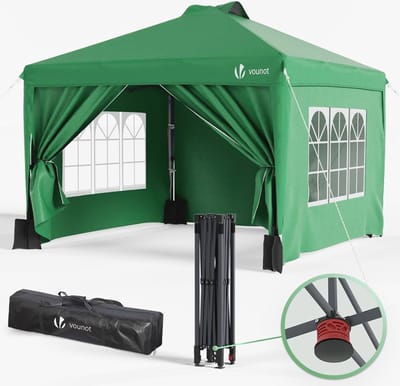 Tuinpaviljoen 3x3 m - Opvouwbaar Waterdicht en UV-Beschermend met Verstelbare Hoogte