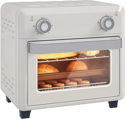 Killogood 10L heteluchtoven om te grillen - bakken en frituren - timer - 1000W - vaatwasmachinebestendig - crèmewit