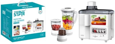 Winning Star 4-in-1 Mixer – 350w Multifunctionele Oranje Juicer