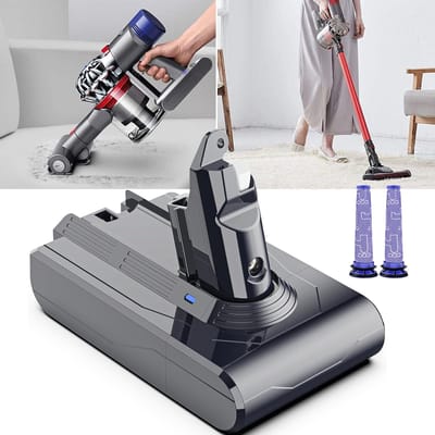 Vervangende Accu Voor Dyson V6 - 6000mAh 21,6V Li-Ion Batterij Voor V6 DC59 DC58 DC61 DC62 DC72 - Vervangende Accu Voor Handstofzuiger