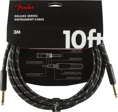 Fender Gitaarkabel Deluxe Series Black Tweed 3 Meter 0990820092