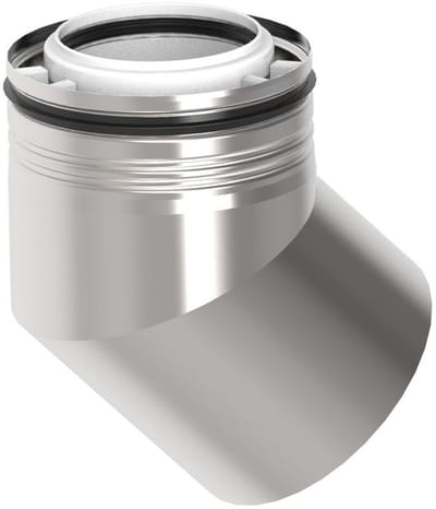 BRÖTJE Bocht K80 KB45 VA, 45Grd, konz., DN 80/125, PP/VA, 7810234