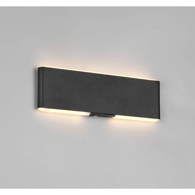Trio Lighting LED wandlamp op accu Conchita, breedte 22 cm, zwart, metaal