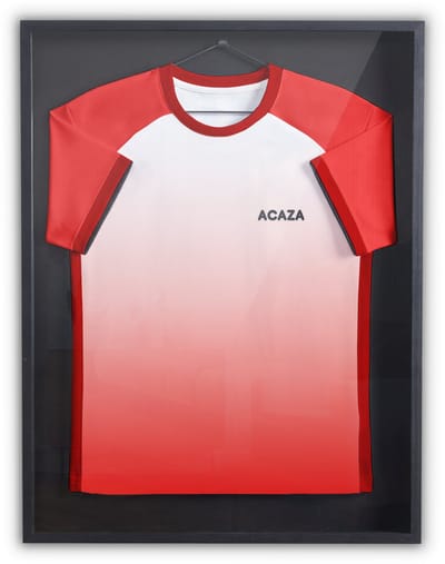 ACAZA Wissellijst - PREMIUM Wissellijst voor Voetbalshirt - Fineer Hout - 70 x 90 cm - Metalen Hanger - UV-werend Acryl Glas - Inlijsten Voetbalshirt