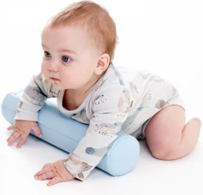 Kruiprol | Baby rol | Tummy roller | Kunstleer | Blauw