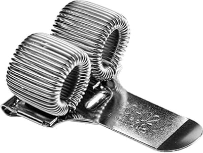 Halter voor stiften - Penhouder clip - Paardentuig bevestiging - Voor twee stiften - 7-15 mm - Zilverkleurig