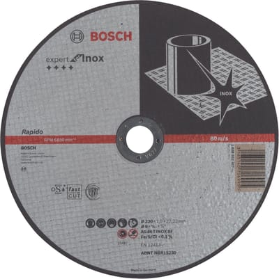 Doorslijpschijf recht Expert for Inox - Rapido AS 46 T INOX BF, 230 mm, 22,23 mm, 1,9 mm 1st