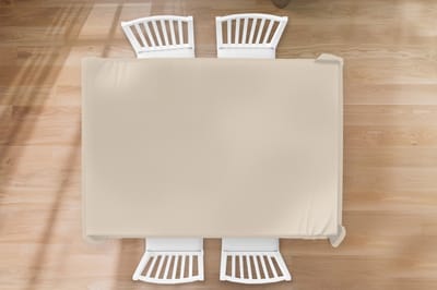 Tafelkleed - Tafellaken - 200x130 cm - Beige - Effen kleur - Binnen en Buiten