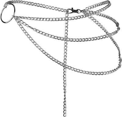 Dailygoods - Y2K Star & Moon Chain Riem voor Vrouwen - Verstelbare Taille Metalen Link Riem