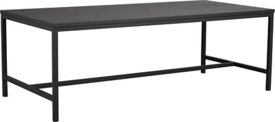 Rowico Home Everett Houten Eettafel - Metalen Poten - Rechthoekig - Eetkamertafel -8 Persoons - Industrieel - Zwart - 220 x 100 cm