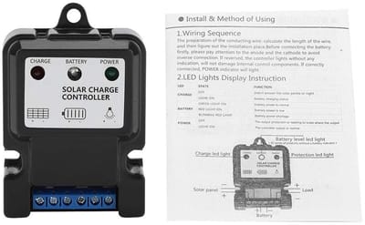Allecto - Solar Laadregelaar - 10A - Intelligente Zonne-energie Controller - Zwart - Voor Thuis en Industrieel Gebruik - Automatische Temperatu..