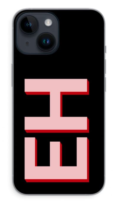 Gepersonaliseerd - Case Company® - Hoesje geschikt voor iPhone 14 hoesje - Monogram - Soft Cover Telefoonhoesje - Bescherming aan alle Kanten en Schermrand