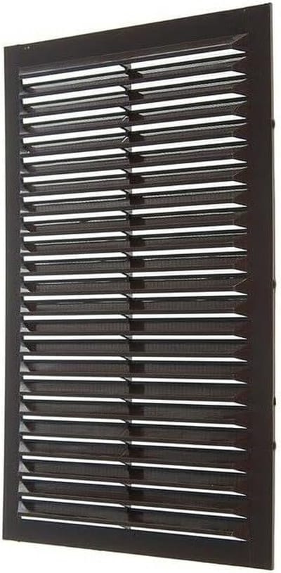 Ventilatie Grille - Ventilatierooster Afdekking - Ventileren Binnen Buiten - Met Vliegengaas - 170 x 240 mm - Bruin