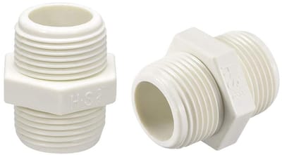 Dailygoods- Zeskantnippel 5 Stuks - G3/4 Buitendraad - PVC Pijpfittingen - Sanitair Adapter/Connector - Lekvrije Verbinding - Duurzaam Materiaal - Pijpfitting
