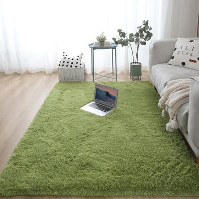 Tapijt in de woonkamer wasbaar antislip pluizig zacht slaapkamer grote tapijten zwart wit groen nachtkastje huisdecoratie vloermatten 80x160cm 31x63inch