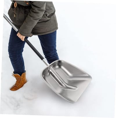 Sneeuwschep - Sneeuwschuiver Schep - Sneeuw Ruimen - Roestvrij Staal - 36x26 cm - Zilver