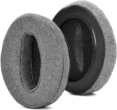 Grijze Oorkussens van Stof voor HD4.50BT en HD4.50BTNC, Geschikt voor Sennheiser Bluetooth Hoofdtelefoons, Comfortabel en Duurzaam