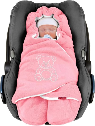 Warme en zachte babydeken voor autostoeltje en kinderwagen - Universele winterdeken, knuffeldeken, voetenzak voor babyzitjes