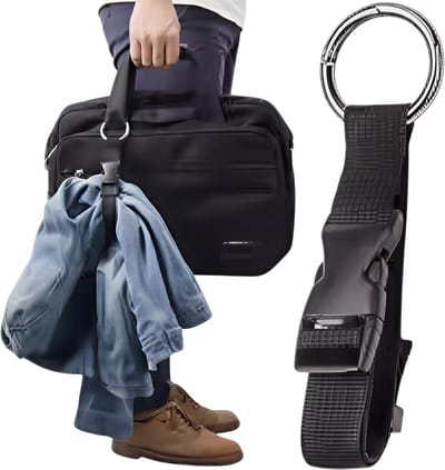 Reisbagage Riem met Clip – Draagbare Add-a-Bag Band voor Rugzak en Koffer – Externe Bagageriem met Snelsluiting Gesp – Praktische Bagagehouder voor Reizen en Vakanties