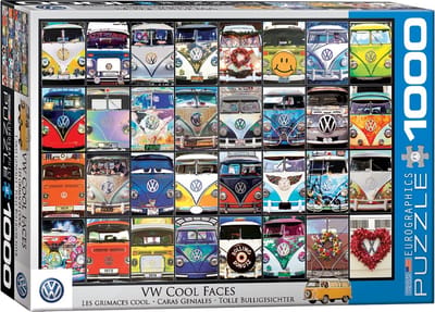 Eurographics & Volkswagen - VW Cool Faces - 1000 stukjes 68×48cm (b×h) - Legpuzzel