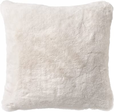 Dutch Decor ZAYA - Kussenhoes 45x45 cm - bontlook - effen kleur - Snow White - wit - met rits - zonder binnenkussen