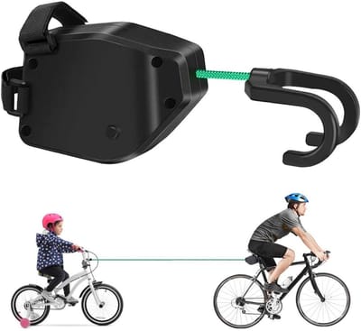 GELLDG Absleptouw - Inrolbaar Fiets Trekkoord 2,5m - Automatisch Intrekbare Fiets Sleepkabel - Nylon Trekband - Geschikt voor E-Bike, Kinderfiets en Mountainbike