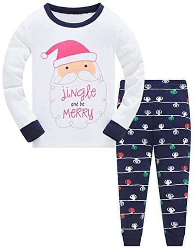 Kerst Pyjama Set voor Kinderen - Unisex, Lange Mouwen, 2 Delig, 1-12 Jaar