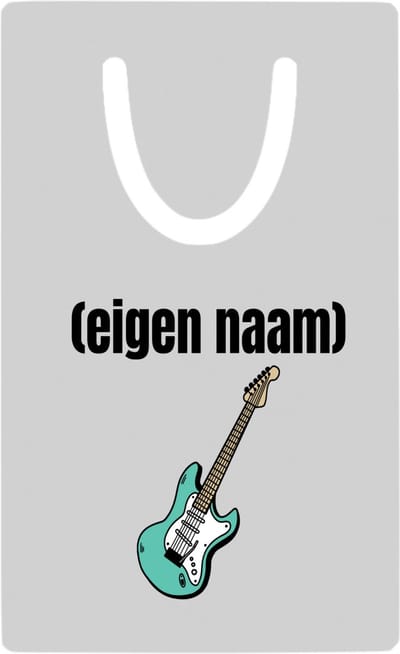 Hacebo® - blauwe elektrische gitaar met eigen naam metalen boekenlegger - Gitaar - muziek liefhebbers - gitaristen - gitaarliefhebbers - verjaardag - cadeau - kado Bladwijzer boekenleggers - 7.6 cm x 5cm